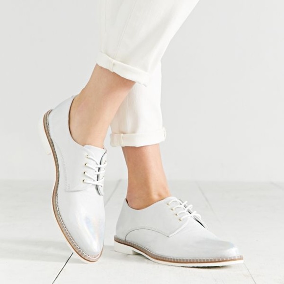 Anthro Miista Zoe Stingray Iridescent Oxford Shoes